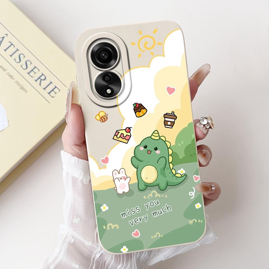 For Oppo A78 4G Case CPH2565 New Fashion Candy Painted Back Cover Shockproof Phone Case For Oppo A78 A 78 OppoA78 4G Soft Fundas