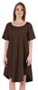 Inkmeso Noční košile pro ženy s krátkým rukávem W Noční košile s kulatým výstřihem Jersey tunika