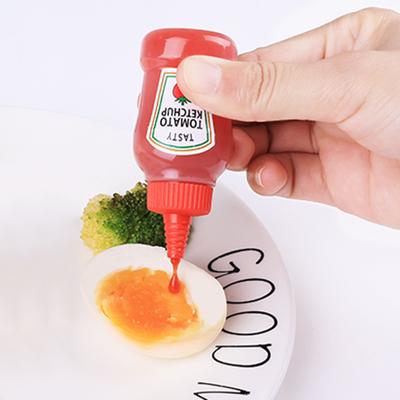 Plastic Seasoning Squeeze Bottle Mini Portable Sauce Bottle Bento Salad Dressing Tomato Sauce Bottle