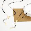 304 Stainless Steel Religious Prayer Beads Rosary Necklace Women Gold Color Cross Virgin Mary Pendants 52cm(20.5") Long, 1 Piece