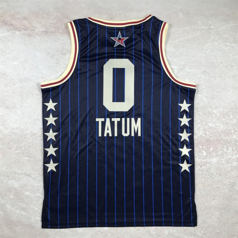 NBA All-Star Blue Hot Press Basketball Jersey Men Women Breathable Sport Wear Practice Game