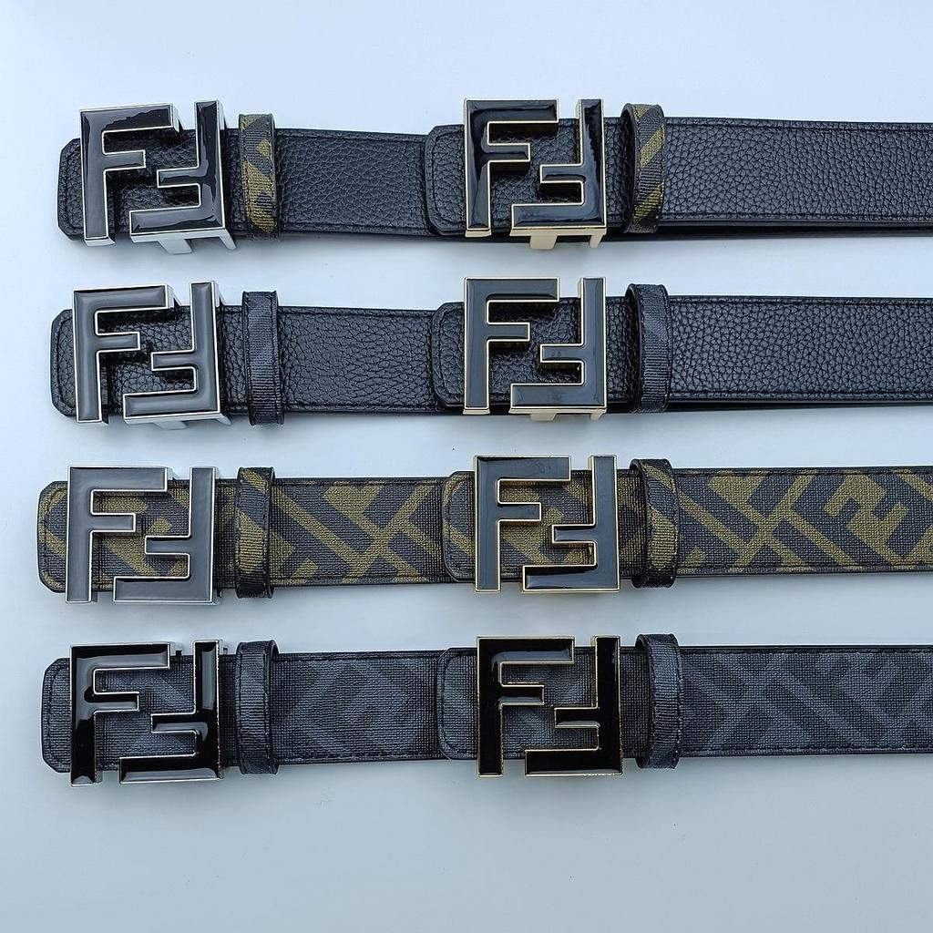 Men's Reversible Luxury Letter Belt, 3.8CM Wide - Classic, Casual, Versatile, Trendy & Business-Ready.