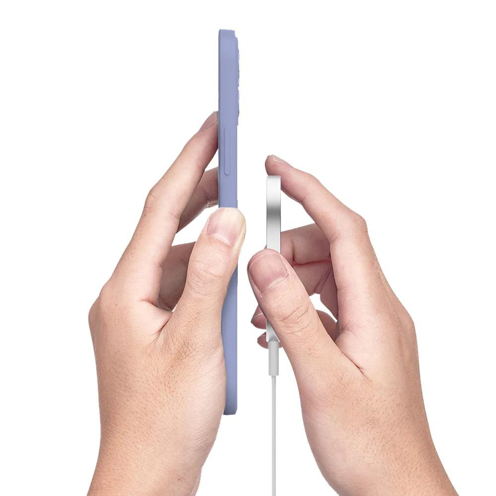 Silicone Mag Cover for iPhone 14 Plus, Purple