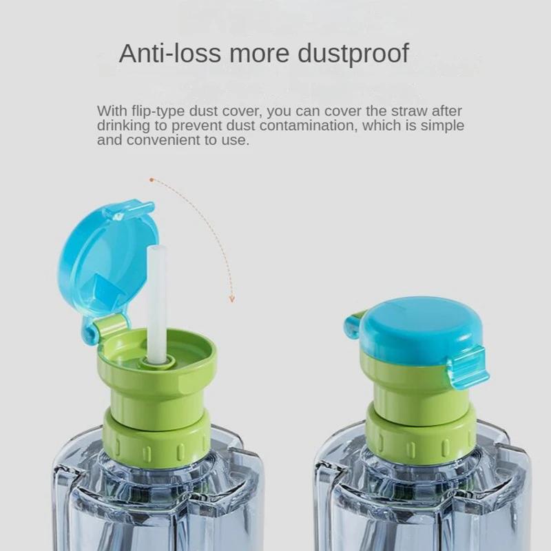 New Mineral Water Bottle Cap with Straw Convertible Head Baby Kids Anti-Choking Portable Outdoor Storage Leak-proof Accessories