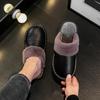 Men's Slippers for Winter with Warm Footbed Non-slip Sole Comfortable Fuzzy Soft Women's Warm Fleece Cozy Slides