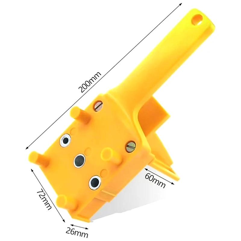Locator Guide for Woodworking Drilling, Hand-held Straight Hole Tool for Furniture Wood Tenon Binding