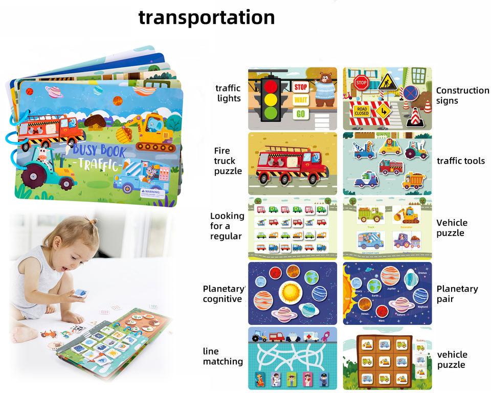 Toys Educational Baby First Enlightenment Book Montessori Quite Book Early Learning Sticker Busy Book Matching Games for Kids