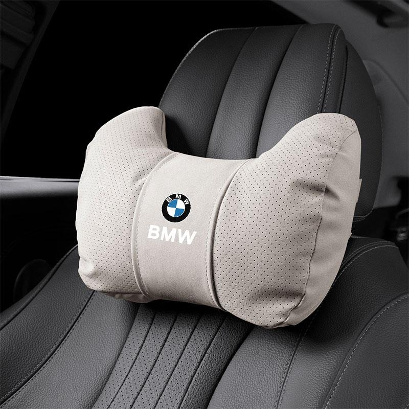OEBX9 Car Seat Soft Headrest Suede Neck Pillow Waist Cushioning Sticker For BMW G80 G06 G07 G42 G14 G15 G16 F82 F20 F21 F83 M2 M3 M4 M
