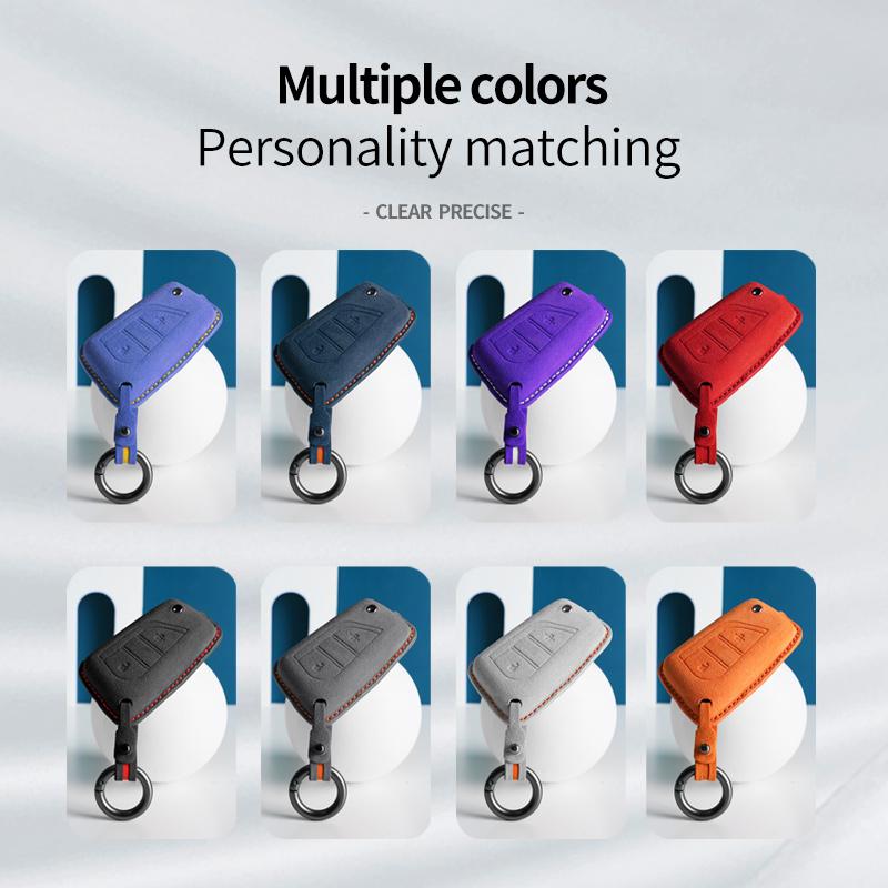 For Toyota Auris Corolla Avensis Verso Yaris Aygo Scion Tc Im Camry Rav 4 2 Buttons Car Key Case Cover Shell Suede Keychain