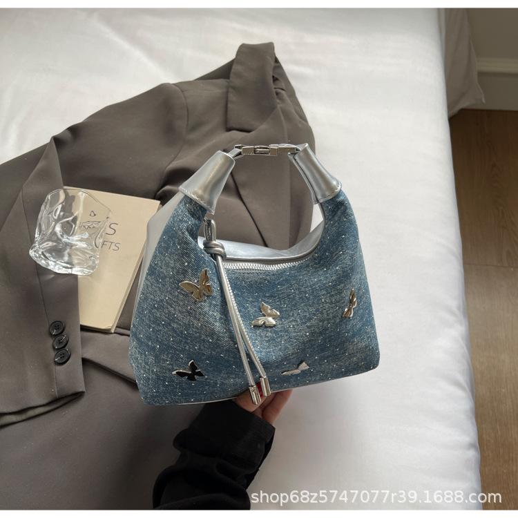 Foreign Niche Design Butterfly Hand-held Dumpling Bag Women's 2025 New Simple Fashion Versatile Shoulder Crossbody Bag