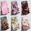 Etui do ZTE nubia Red Magic 9 Magic9 9S Pro Plus 5G Modny Motyl Kwiaty Cienkie Czarne Miękkie TPU Matowe Tył Pokrowiec Ochronny