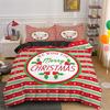 3D Merry Christmas King Queen Bedding Set Kids Cartoon Santa Snowman Deer Comforter Cover XMAS Duvet Cover Polyester Quilt Cover