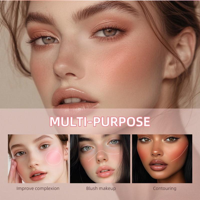 3-Farben Schwamm Rouge Stick Matt Natürlich Lang anhaltendes Rouge Wasserdicht und Schweißfest für Wangen