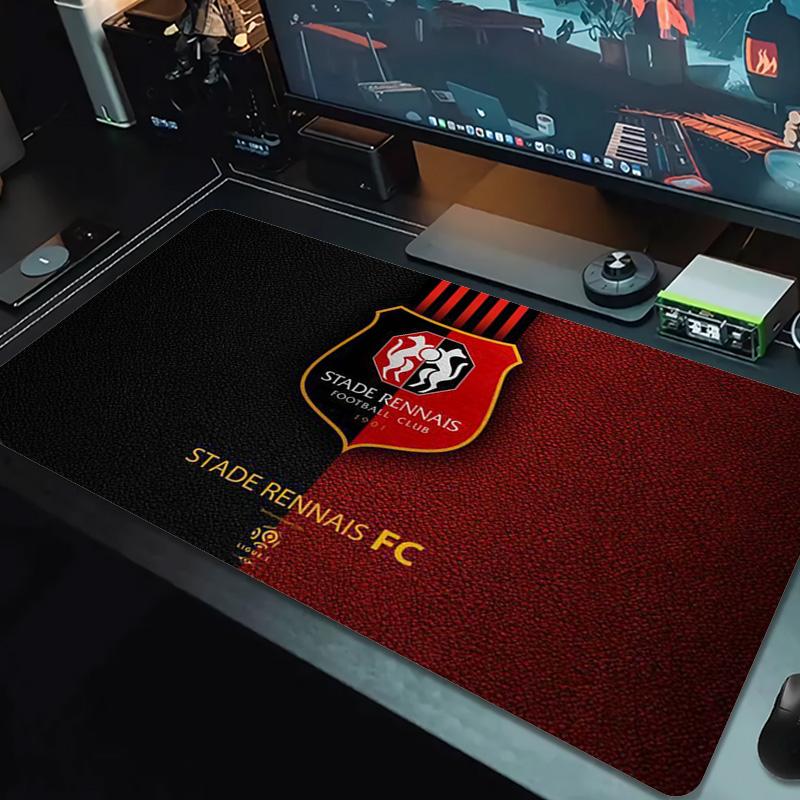 Stade Rennes FC Color Mouse Pad Large Gaming Table Cushion Non-slip Laptop Tablet Big Mousepad XXL Mat Mini PC Playmat With Lock edge