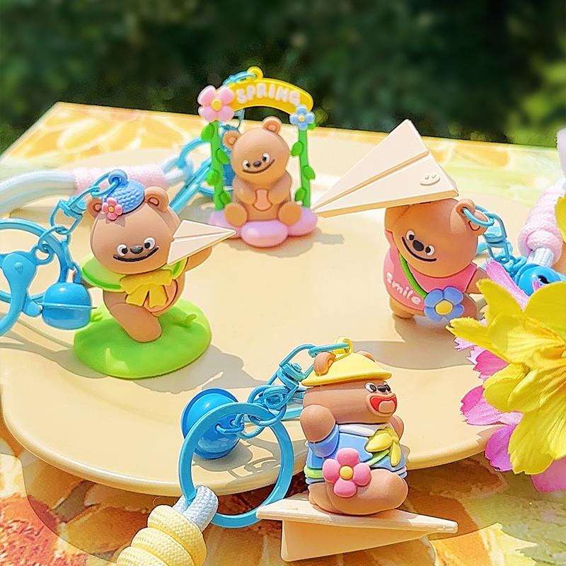 Pvc Keychain With Cute Cartoon Bear Design For Kids And Collectors