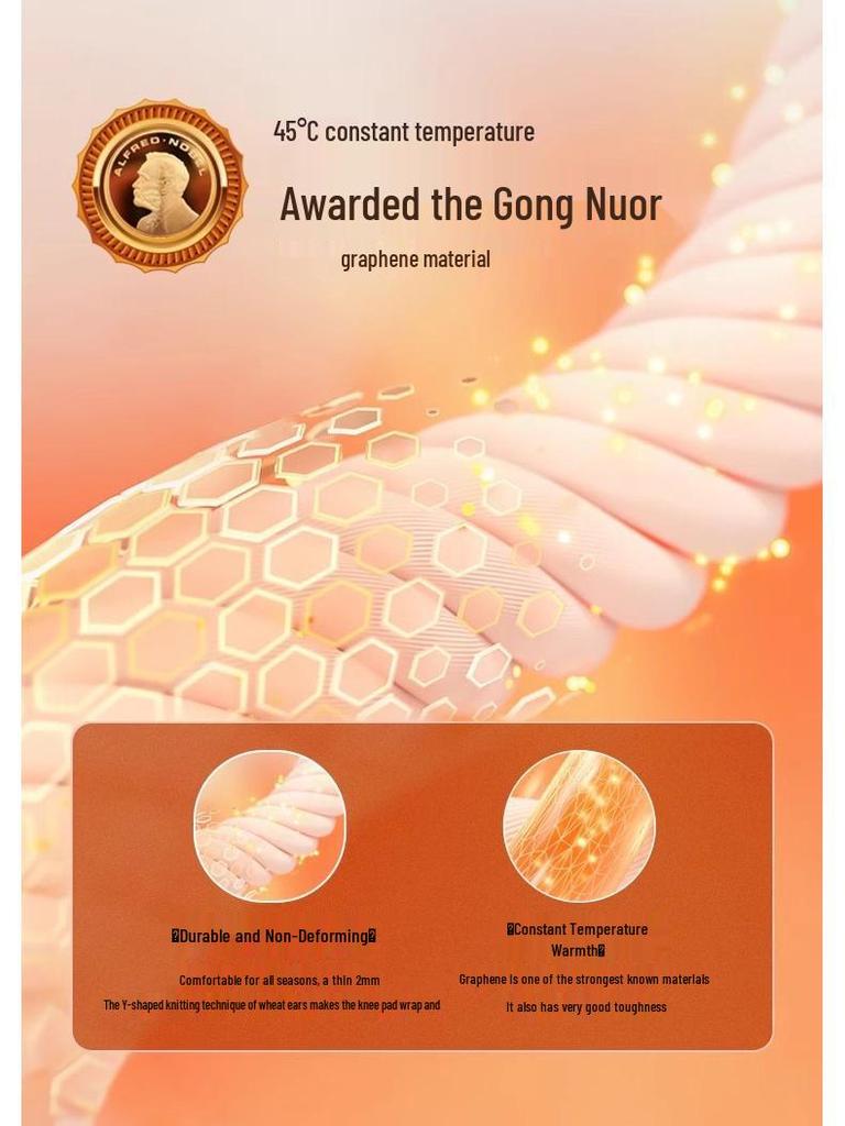 Graphene Knee Pads, Long Style, Non-Slip, for Middle-Aged and Elderly, Spring/Summer Leg Guards, Knee Protection.