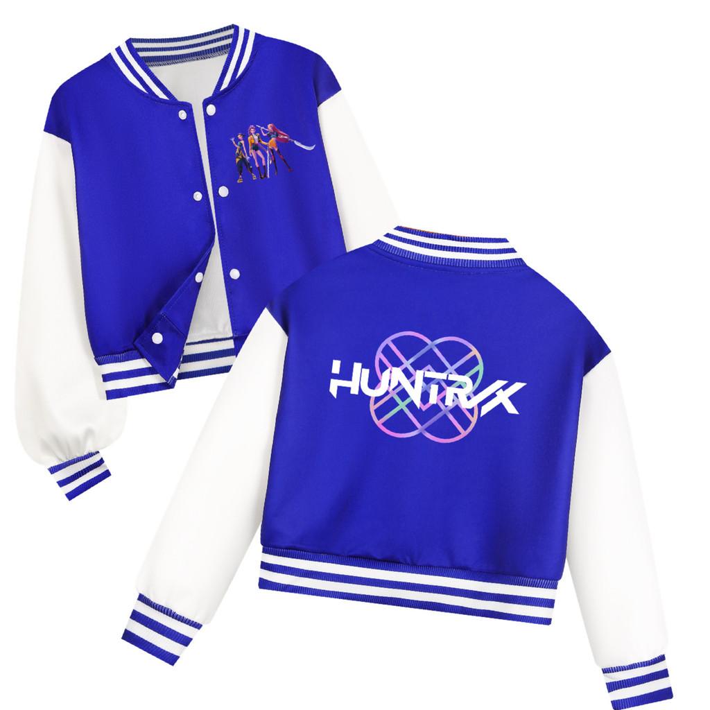 Kids Girls Anime Cartoon POP Singer Super Star Rumi Zoey Mira Printed Casual Long Sleeves Baseball Jacket Coat