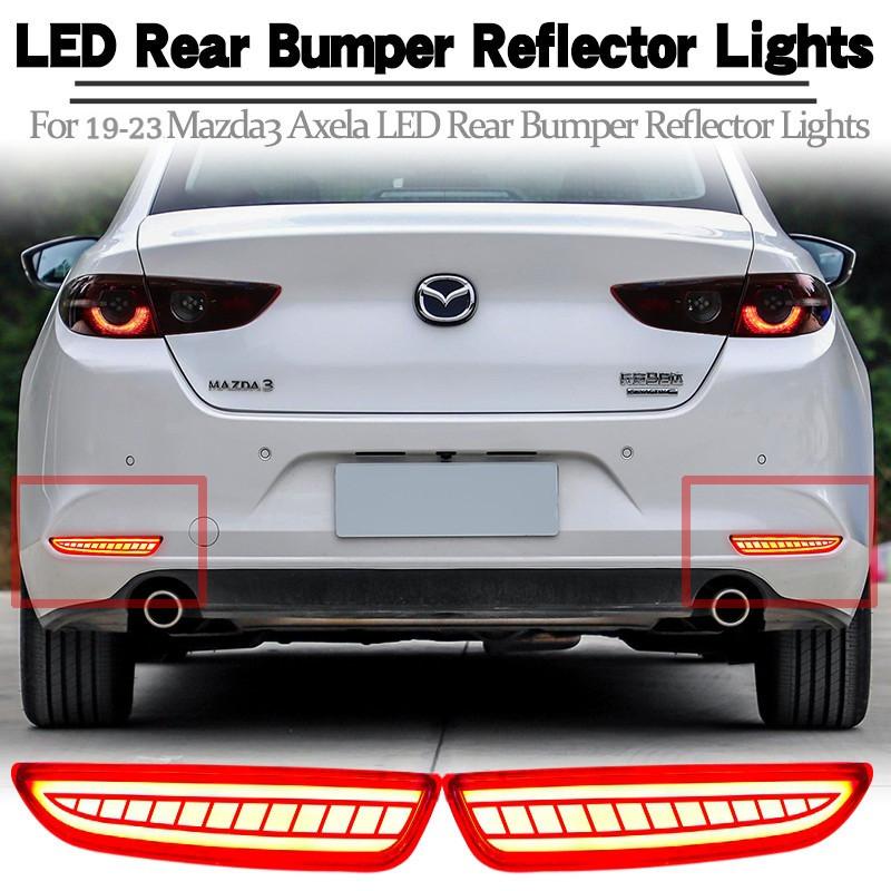 2PCS Rear Reflector Fog Lamp for Mazda3 Axela 2019-2023 Car LED Rear Bumper Brake Light Dynamic Turn Signal Light