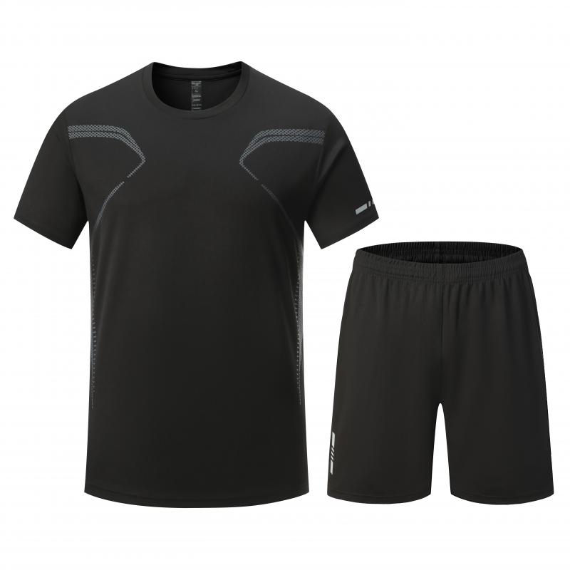 Adult Running Sportswear Quick Drying T-shirt Set Short Sleeve Uniform Fitness Clothes Tracksuit Gym Sports Outfit Clothing
