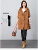 2024 Plus-Size Mid-Length Hooded Trench Coat for Women: Loose, Casual, and Fashionable Spring/Autumn Style Outerwear for Moms.