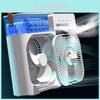 High-powered Small Fan With Cooling Mist Spray For Students And Workspaces