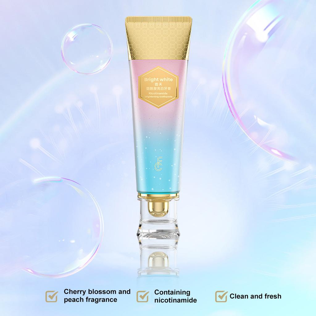 Dentifrice blanchissant, BodyAccel Dentifrice blanchissant intensif avec soin doux et naturel Élimination des taches en profondeur Pêche propre, améliore la santé, haleine fraîche