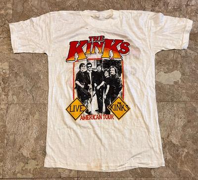 Collection The Kinks Band T-shirt Blanc Manches Courtes Toutes Tailles AG1223 T-shirt Unisexe