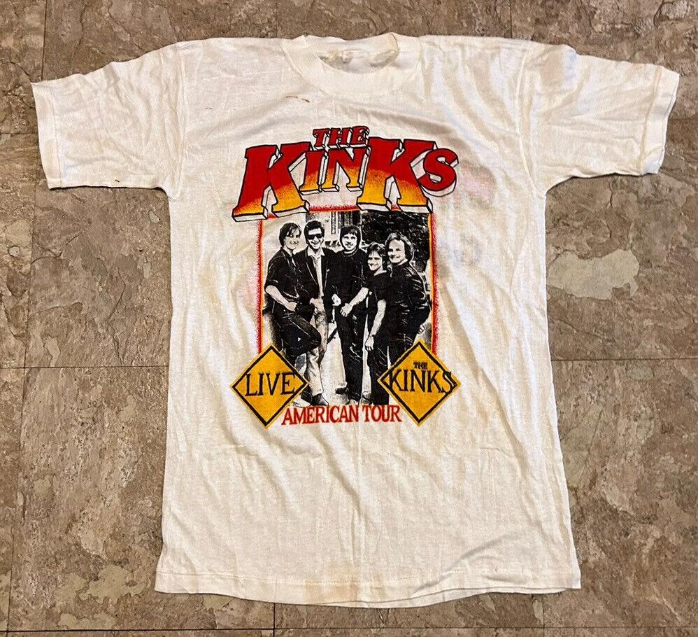 

Collection The Kinks Band Short Sleeve White All Size T-Shirt AG1223 Unisex T-Shirt XXXL