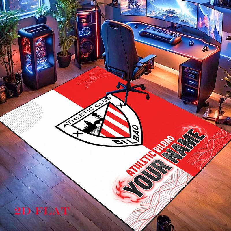 Custom Athletic Bilbao Carpet Rug for Living Room Bedroom Home Sofa Decoration,Kids play Nonslip Floor Mat