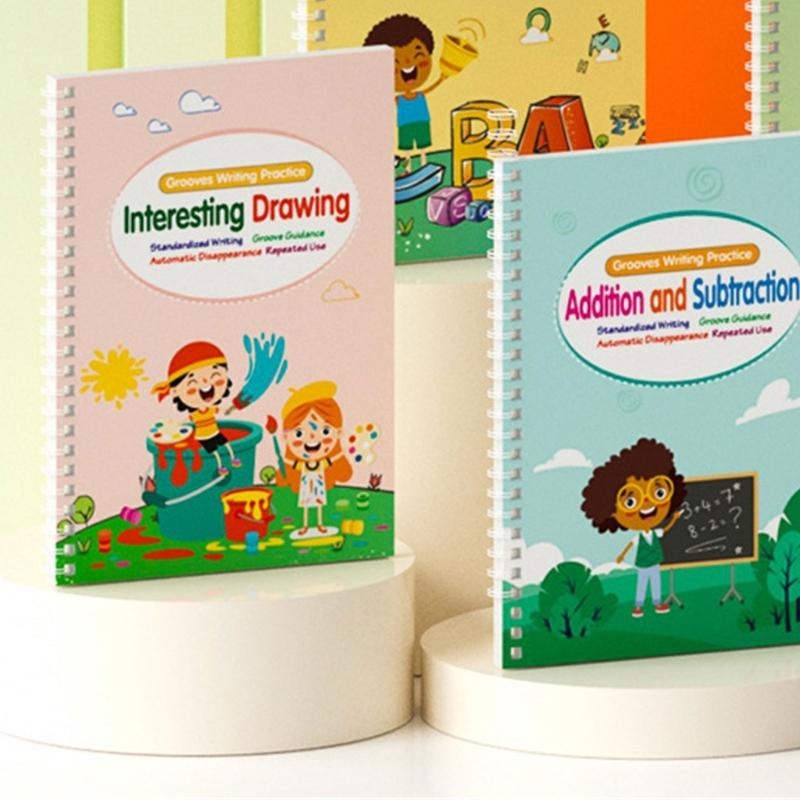 Magical Handwriting Practice Book Letter Number Art Drawing Mathematical Operations Workbook For Preschooler Children