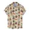 Stylish Men's Short Sleeve Abstract Pattern Shirt, Casual Summer Essential
