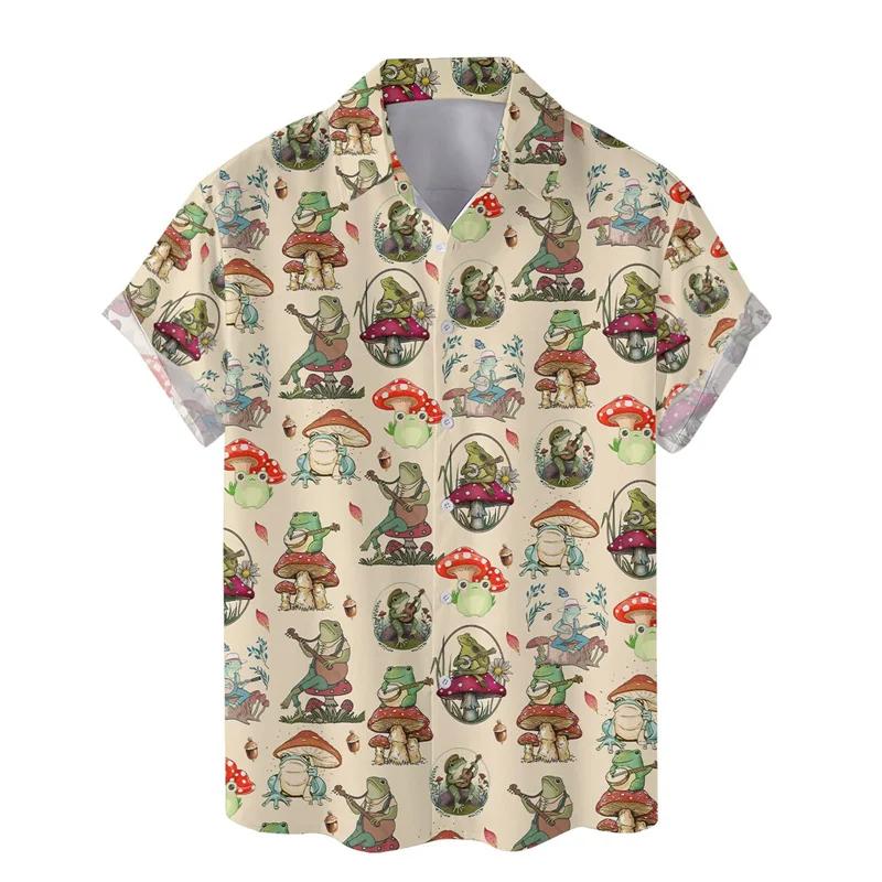 Stylish Men's Short Sleeve Abstract Pattern Shirt, Casual Summer Essential