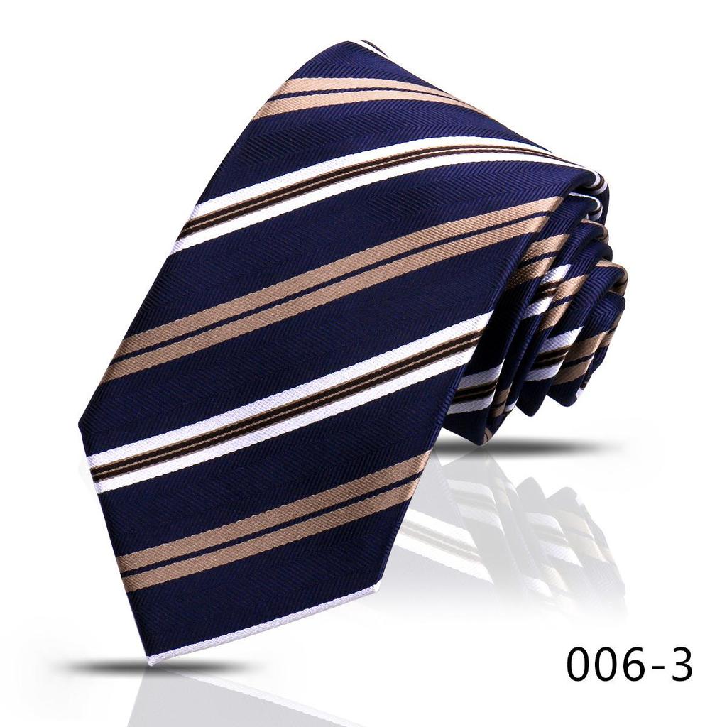 Hochwertige Herren-Seidenkrawatte, 8 cm breit, für Business und Hochzeitsanzug, mit diagonalen Streifen und Karomuster