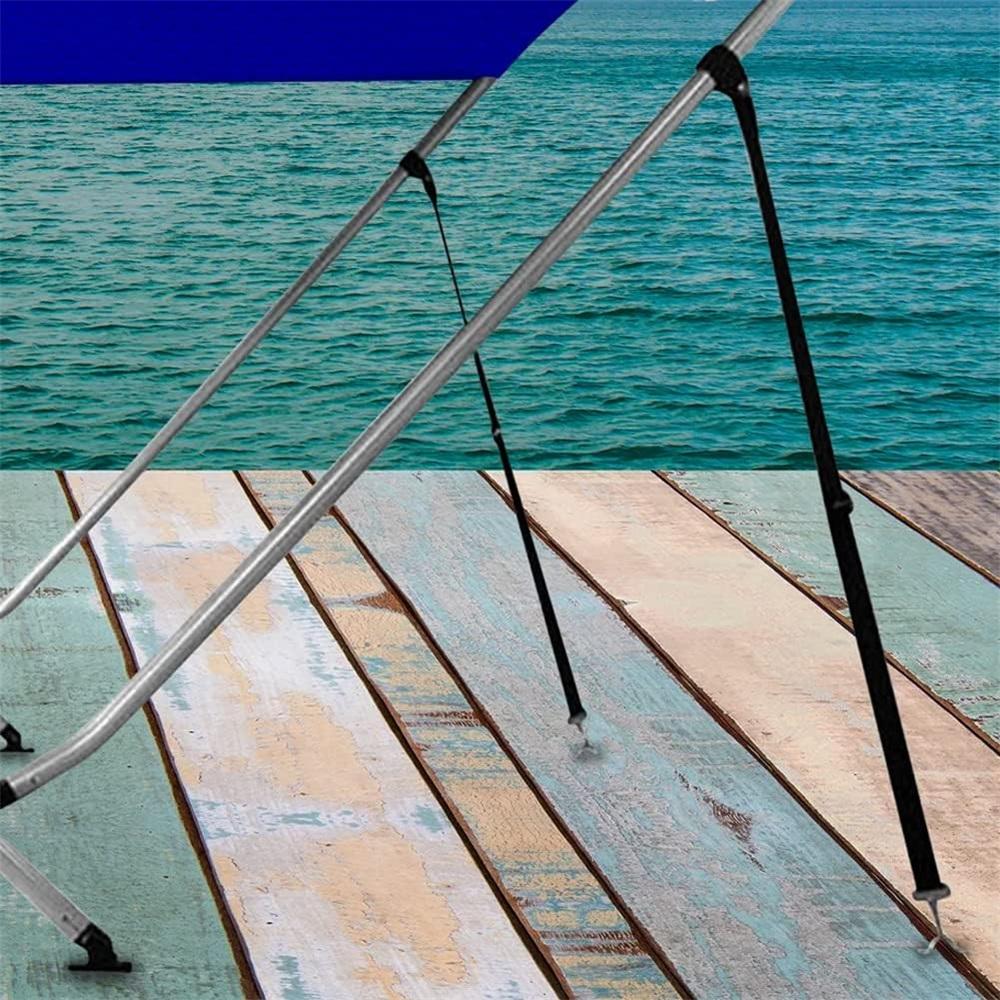 2-Piece Adjustable Bimini Boat Top Strap With Double Head Snap Hook, Heavy Duty Canopy Strap 28“-60” Boat Nylon Bimini Boat Top Strap