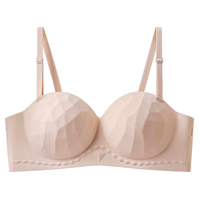Strapless Lingerie Women's Gathering Bra Anti-slip Retractable Breasts Anti-lowering Bra Push Up Bra