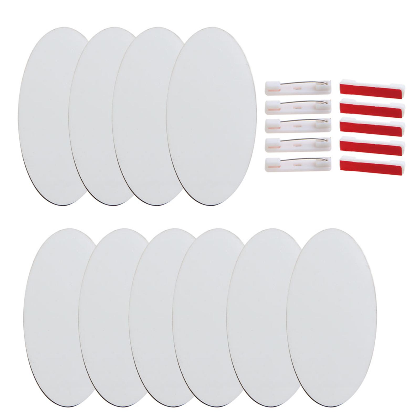 

10 шт. сублимационных именных бирок, сделай сам, пустые идентификационные бейджи с булавками, индивидуальные именные бирки для школьных офисов 2