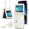 Geeignet für moto Razr 70 Handy-Lederhülle, faltbarer einfarbiger Rucksack, Samsung Z Flip8 Klapphülle mit Kartensteckplatz Hülle 6