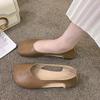 Ladies Footwear Square Toe Slip-on Women's Flat Shoes Summer Comfortable and Elegant Fashion With Discount Social 39 Shoe Sale
