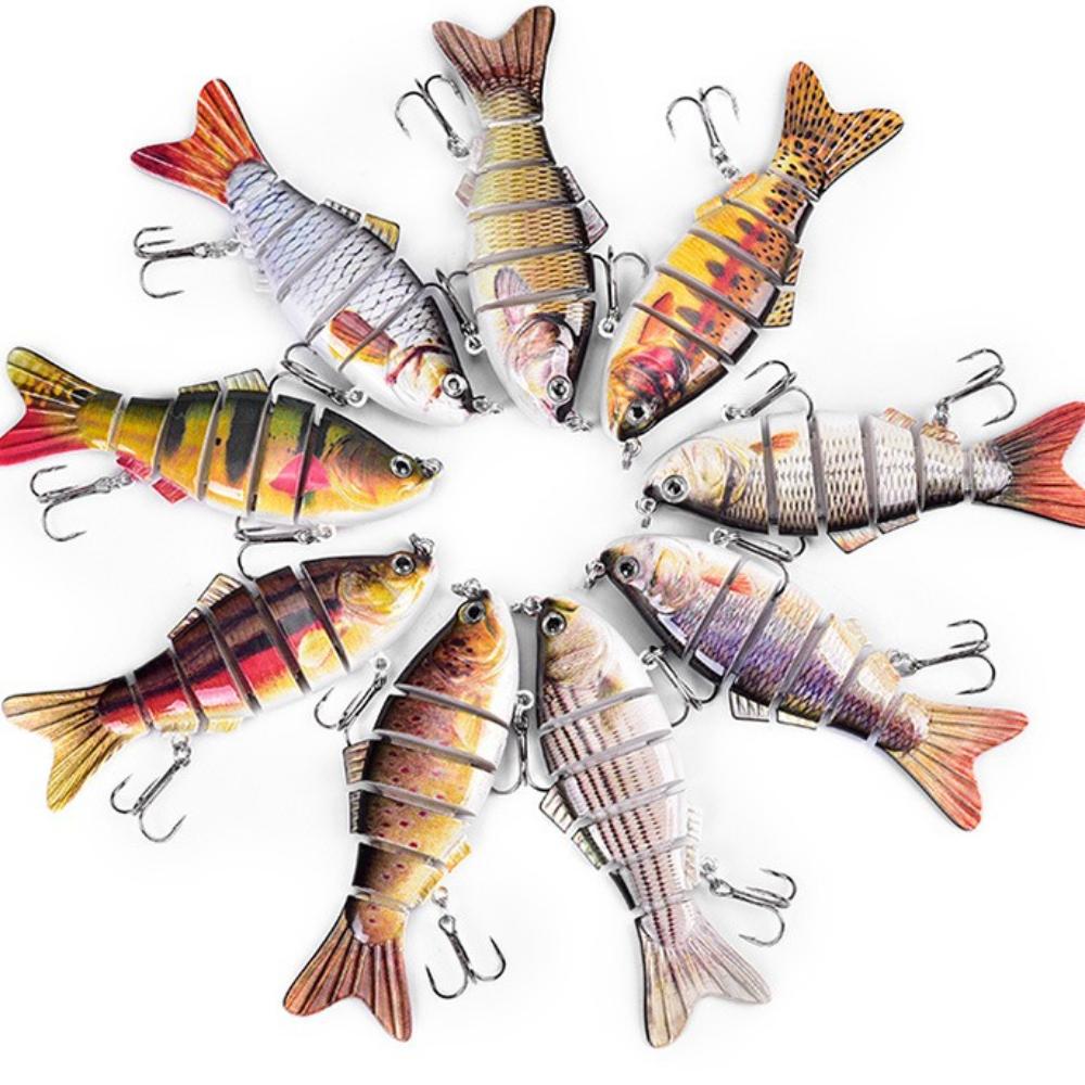 Simulierter mehrteiliger Fisch 7cm-6 Abschnitte Luya-Köder, Hardbait und Kunstköder