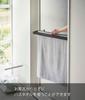 Yamazaki Jitsugyo Bathroom Door Towel Rack Bath Towel Hanger Black Approx. W57.5 X D22.3 X H17cm Tower Tower Bath Towel Bar Easy Installation Pajama