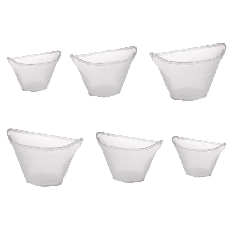 6Pieces Easy Cleaning Nylon Meshes Bags Machine Washable for Convenient Preparation HX6C