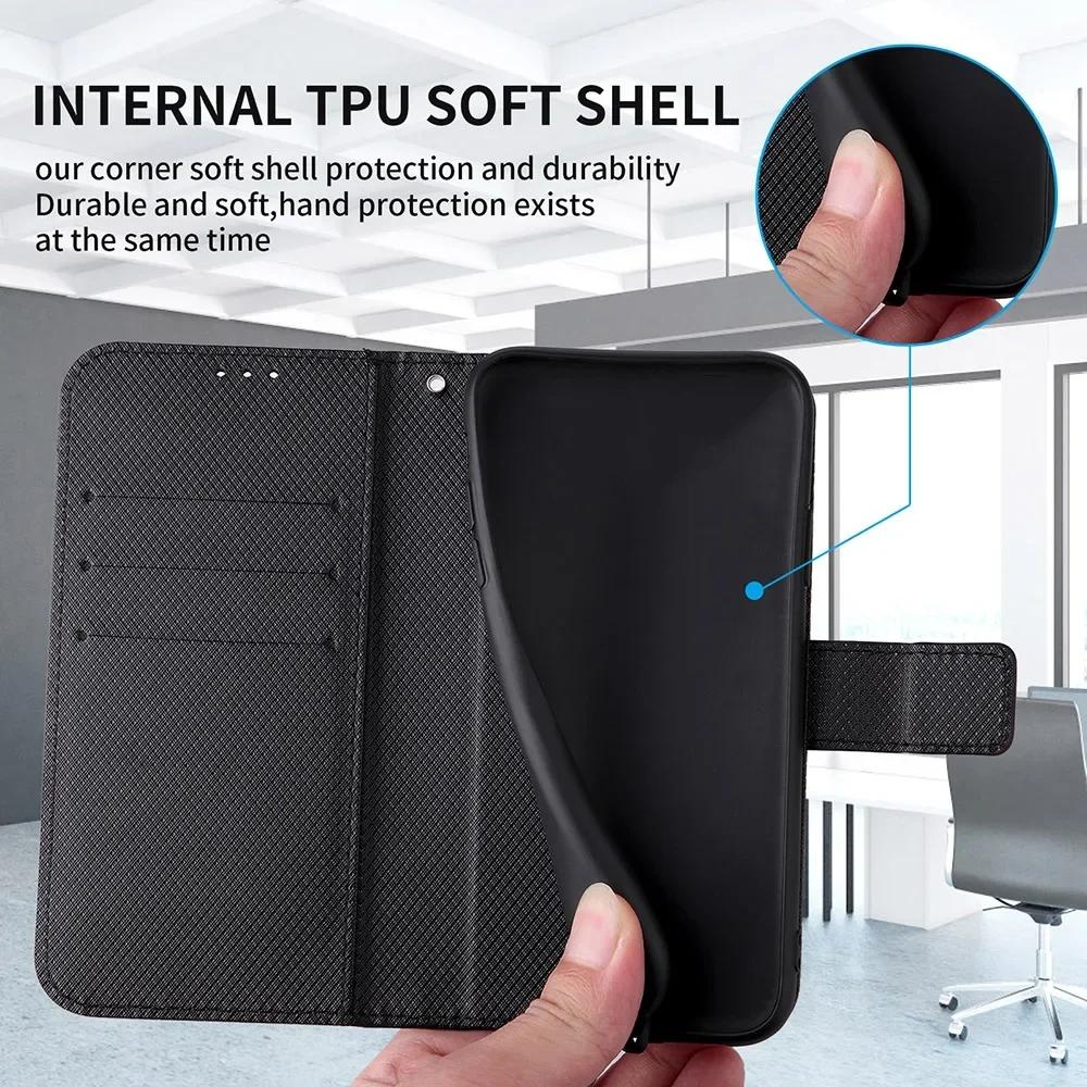 Leather Flip Wallet Case For ZTE Blade A35 A55 A75 5G A34 A54 A74 A33S A53 A73 Cover Magnetic Book Holder Capa Coque Fundas