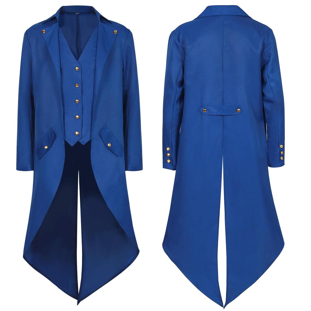 Men's Medieval Retro Tuxedo Jacket for Spring & Autumn 2025 - Performance COS Costume