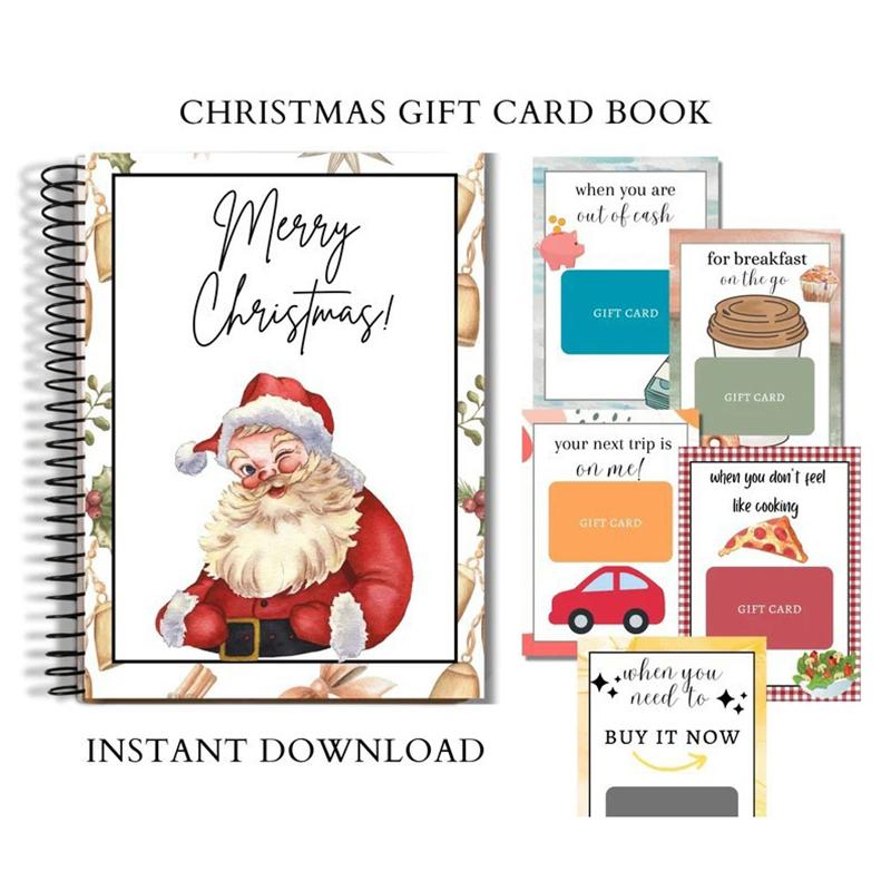 Libro de Tarjetas de Regalo de Navidad con Espiral Festival Regalos de Navidad Para Adolescentes Organizador de Tarjetas de Felicitación Soporte para Tarjetas de Felicitación