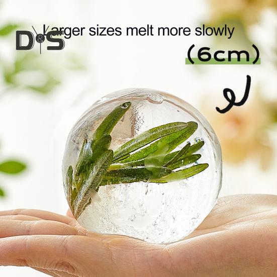 Kugelförmige Eisform aus Silikon, leicht zu lösen, runde Eishockeyform mit Deckel, langsam schmelzende kugelförmige Eisbereiter für Whisky, Cocktails und Bourbon