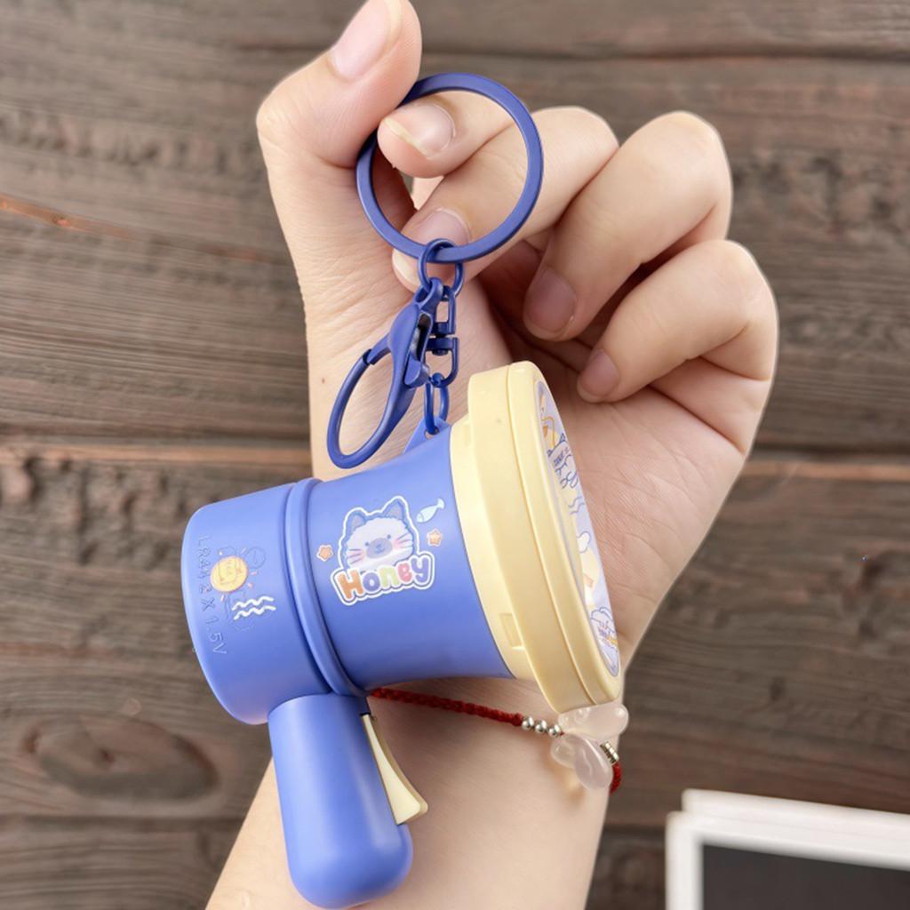 

Cartoon Mini Recording Speaker Toy Children Student Handheld Loudspeaker Backpack Pendant Keychain