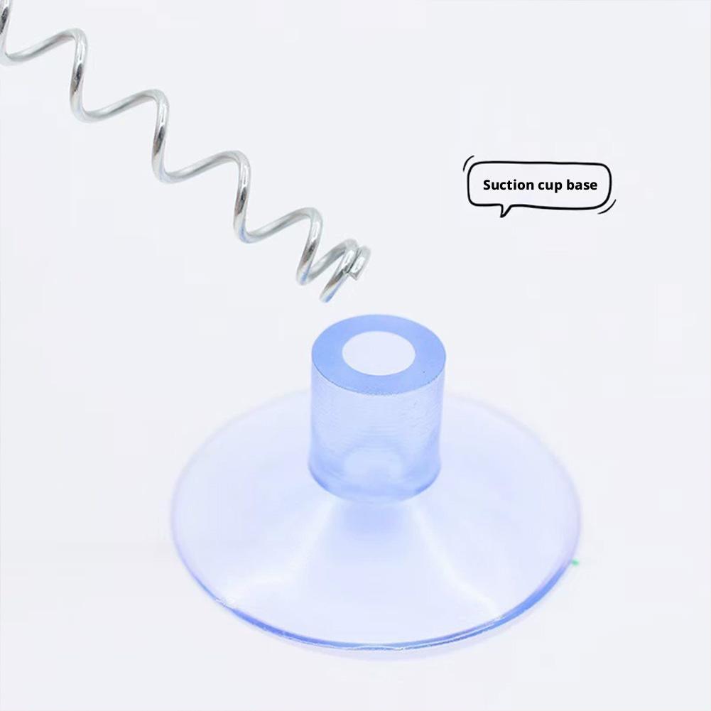 1/5PC Suction Cup Spring Mouse Cartoon Pet Cat Toy Stick Feather Rod Mouse Toy with Mini Bell Cat Catcher Teaser Interactive Cat