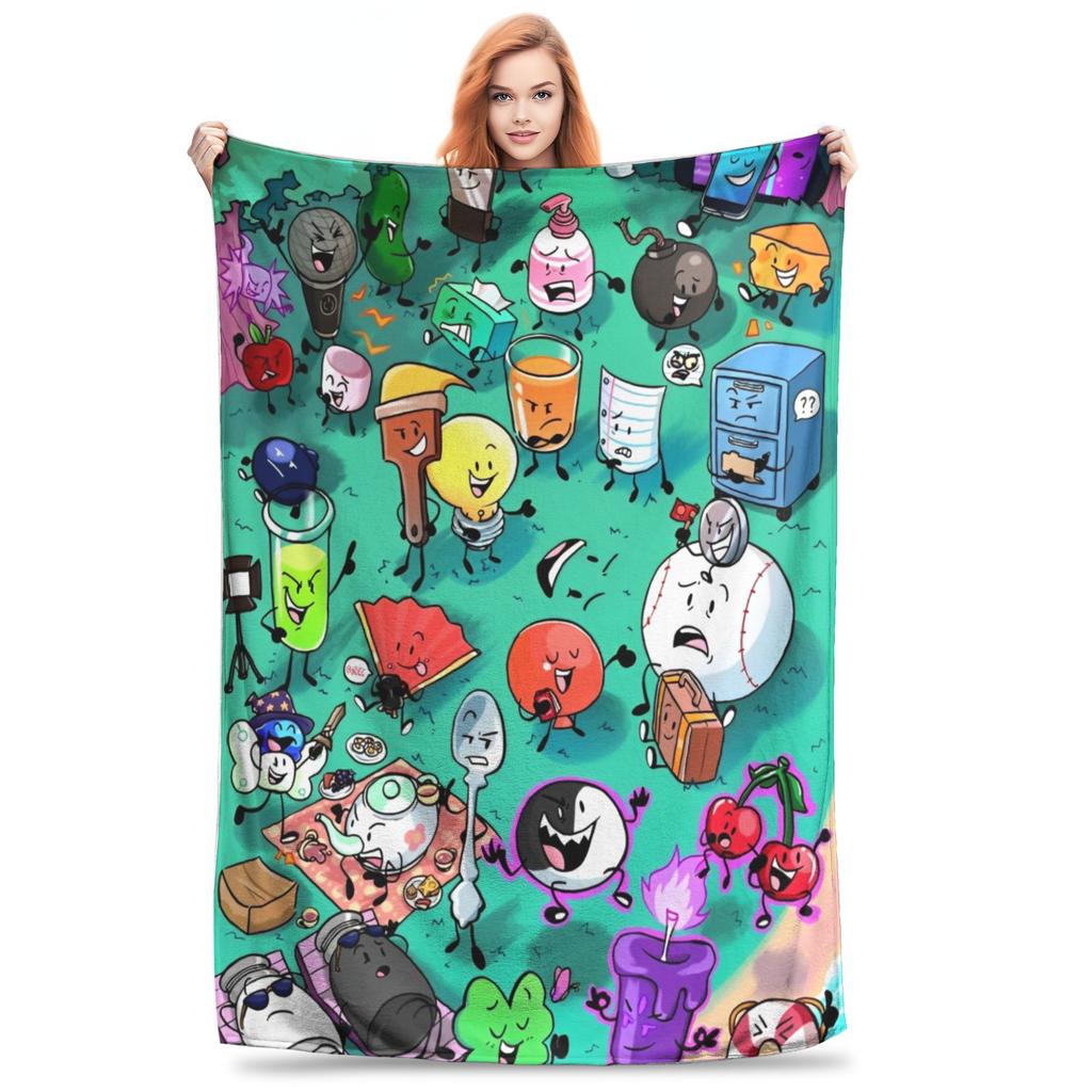 BFDI Battle for Dream Island Inanimate Blanket Multiple Sizes Super Soft Cozy  Throw Blankets for Sofa Couch and Bed