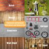 Heavy Duty Wall Mount Garage Storage Hooks: 4 Pieces Steel Utility Hanger Set 2 Small 2 Medium - Holds Ladders Hoses Bikes for Garage Organization