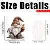 Christmas Halloween Easter Gnome Ornament  2D Xmas Adorable Decor for Home Office Cute Christmas Gift for Kid and Adult Decor